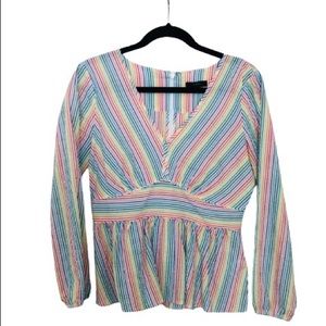 🌈J.Crew Rainbow Peplum